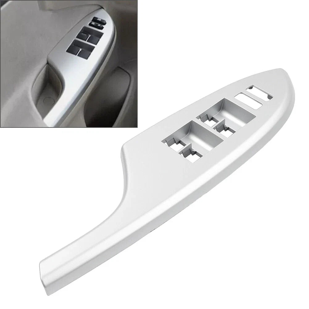 Silver Front Driver Left Window Switch Bezel Cover for Toyota Corolla (2009-2013)