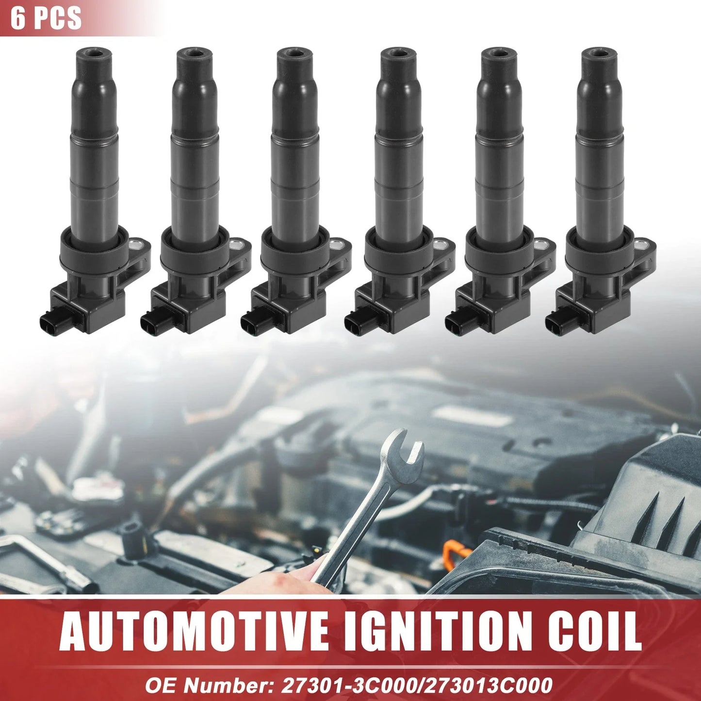 6 x Automotive Ignition Coils for Hyundai Santa Fe (2007-2018)