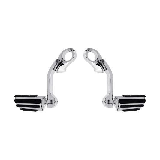 1 1/4" Long Angled Mount Highway Foot Pegs for Harley Touring Softail Sportster
