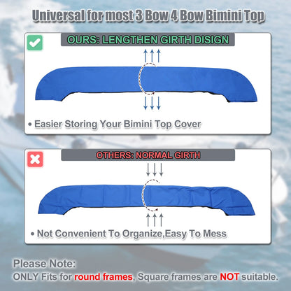 Bimini Top Storage Boot for Boat (85"-90" W) Marine Grade Polyester