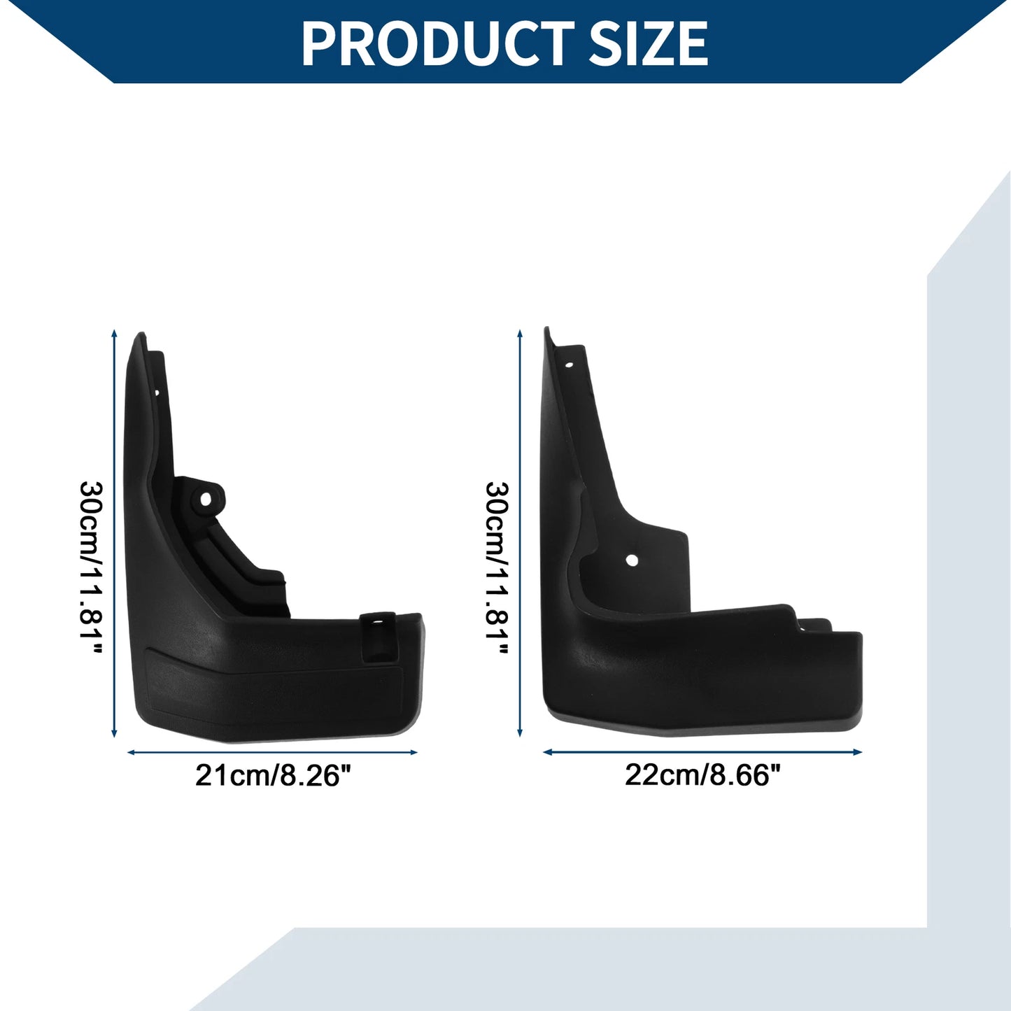 Set of 2 Mud Flaps Splash Guards for Mercedes-Benz GLC 300L (2020–2022)