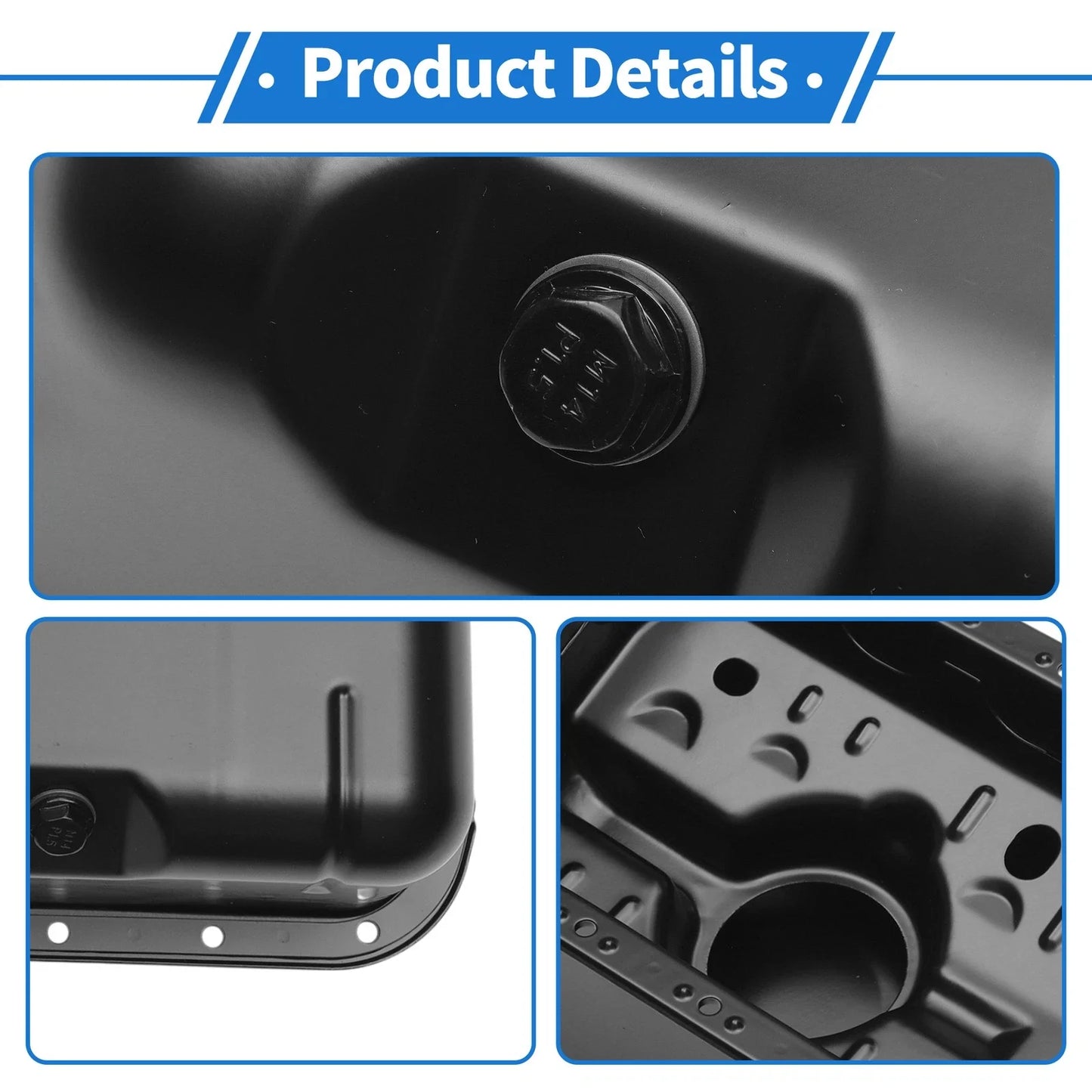 Engine Oil Pan for Honda Civic (1996-2000) - 1 x No.11200P2E000 Iron Black