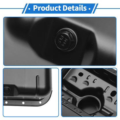Engine Oil Pan for Honda Civic (1996-2000) - 1 x No.11200P2E000 Iron Black