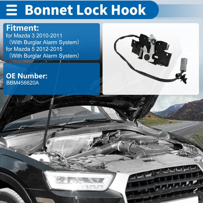 Hood Latch Assembly for Mazda 3 (2010–2011) No.BBM456620A