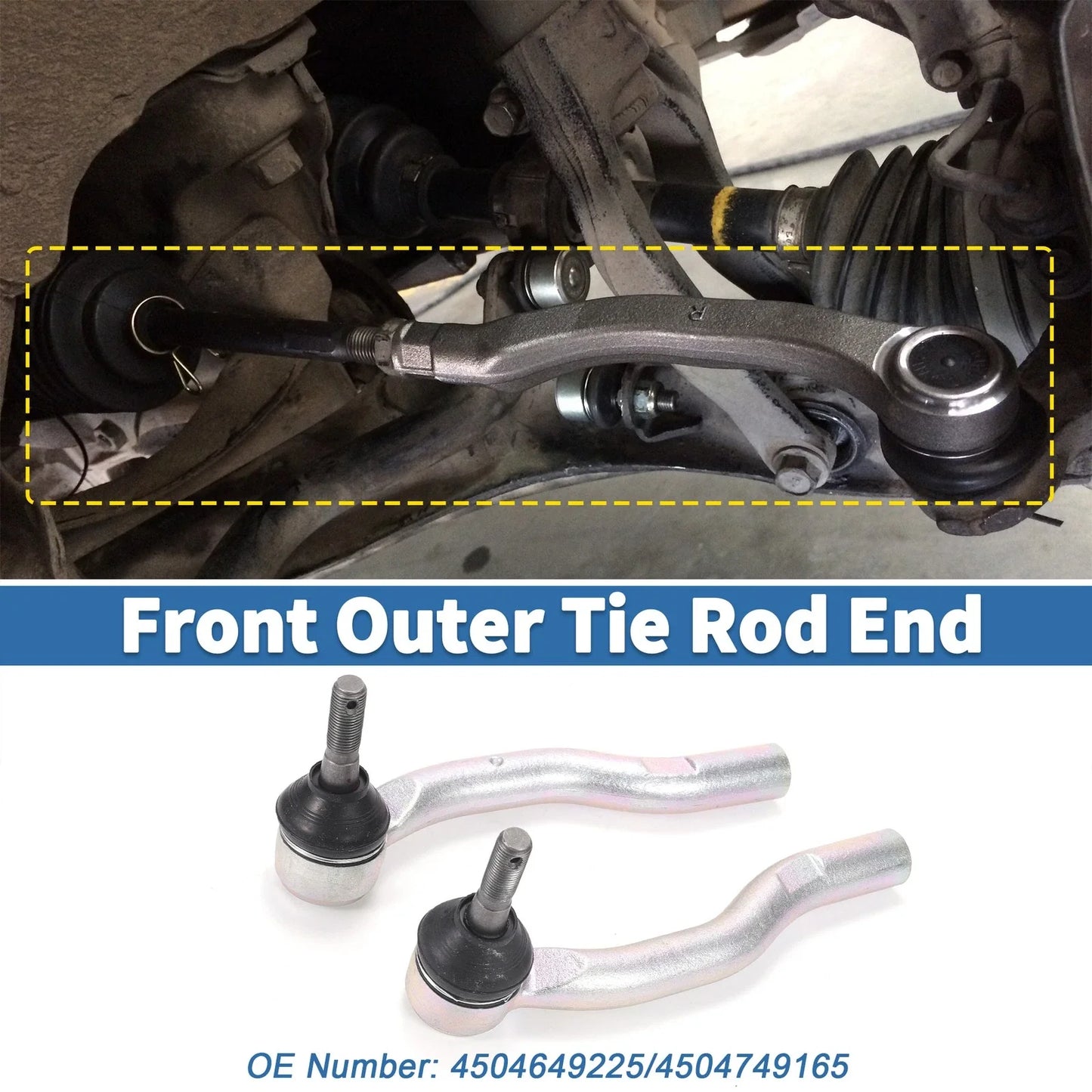 2 x Front Outer Tie Rod Ends for Lexus CT200h (2011-2017)
