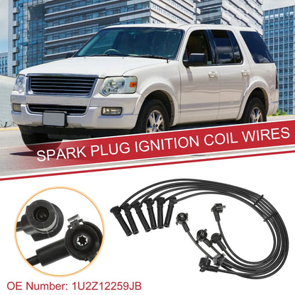 6X Spark Plug Wire Ignition Coil Cable No. 1U2Z12259JB for Ford Explorer (2002–2005)