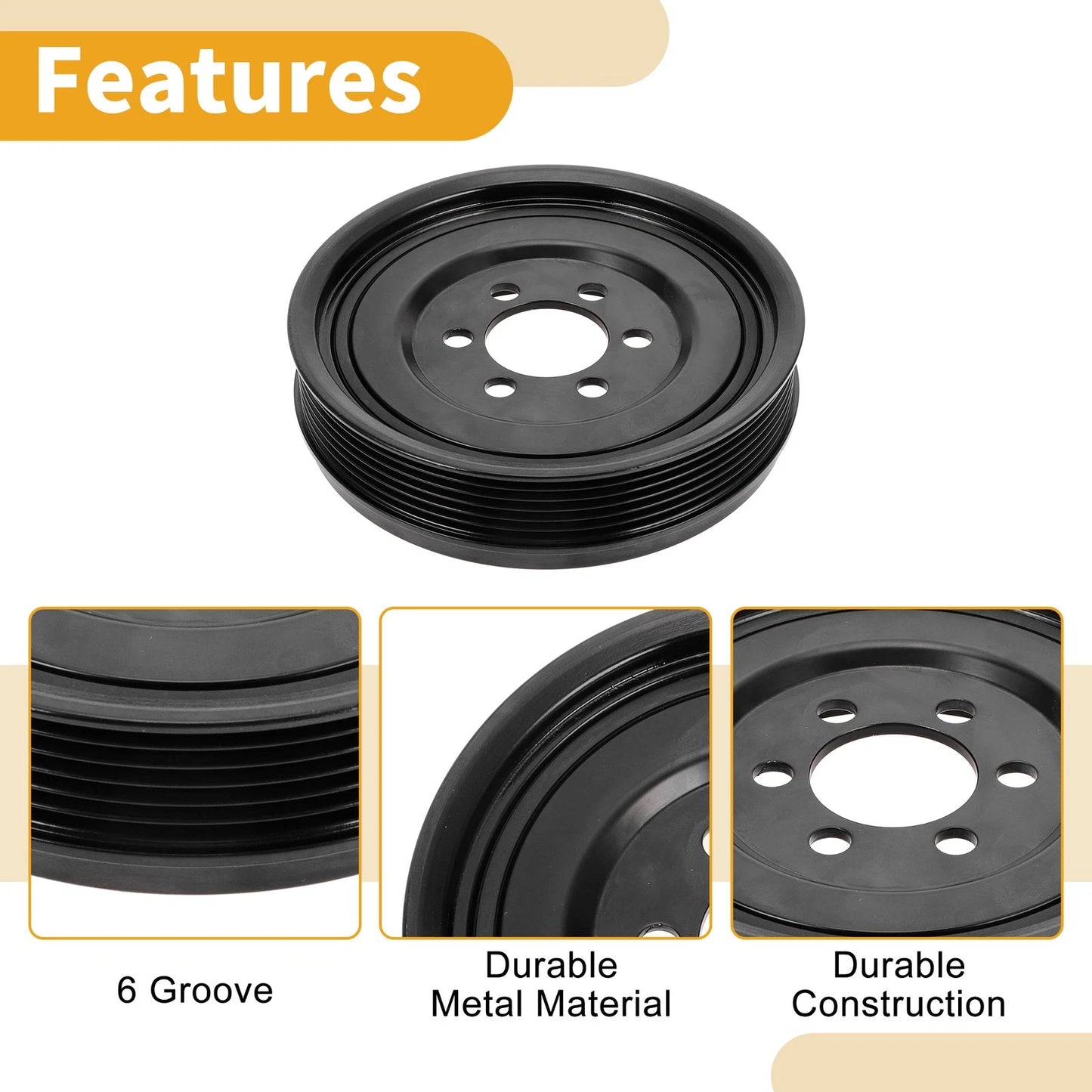Engine Harmonic Balancer Crankshaft Pulley for BMW 528i (2012–2016) No. 11237624103