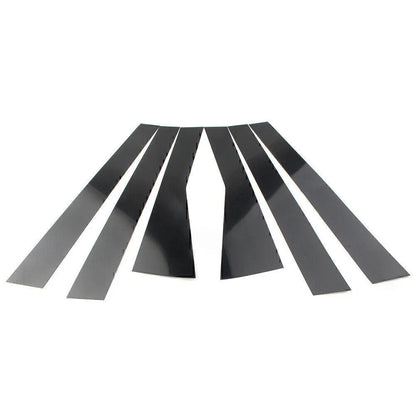6 x Black Door Trim Pillar Post Covers for Subaru Forester (2019-2021)