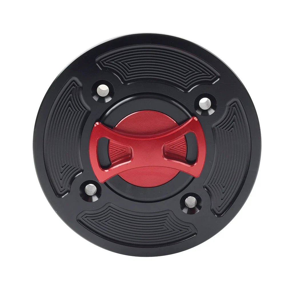 CNC Red 4-Hole Gas Fuel Tank Cap Cover for DUCATI Panigale V4/S/R (2018-2021)