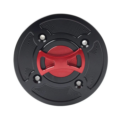 CNC Red 4-Hole Gas Fuel Tank Cap Cover for DUCATI Panigale V4/S/R (2018-2021)