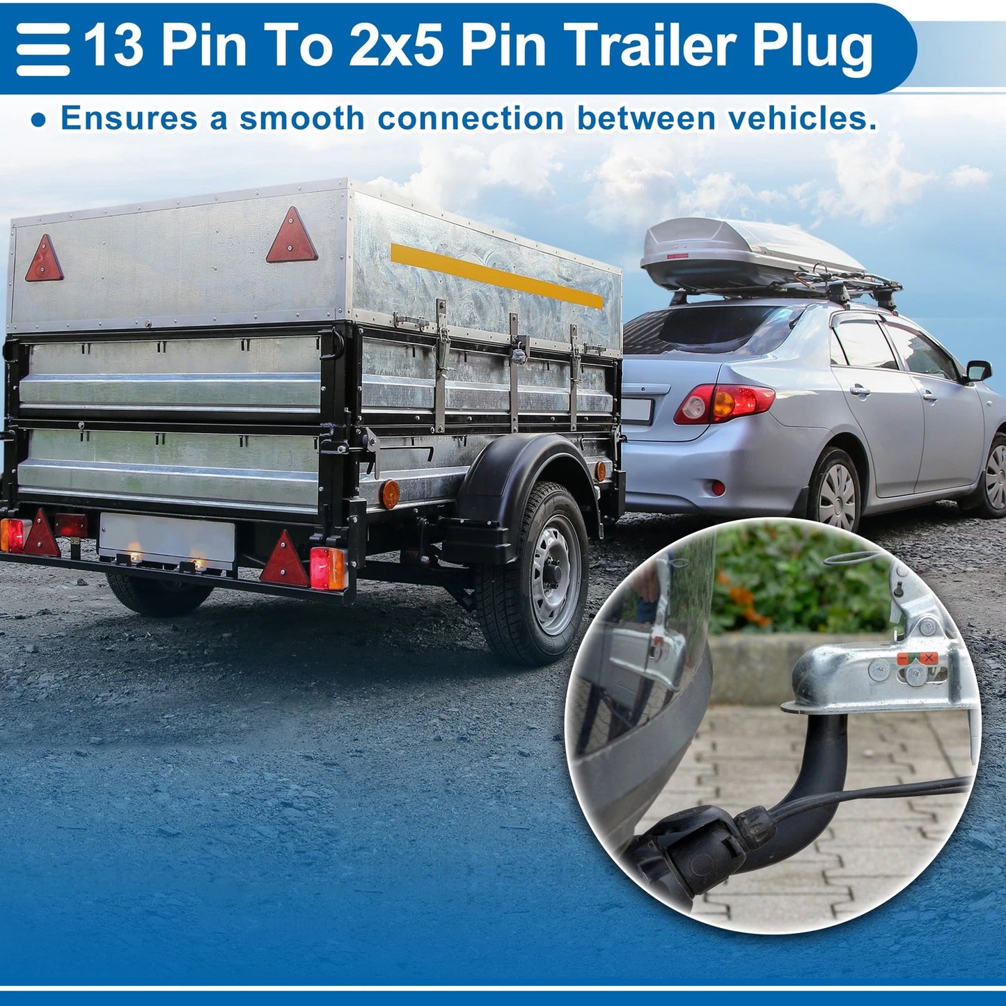 Universal 12V Trailer Plug Wiring Harness Connector for RV Truck