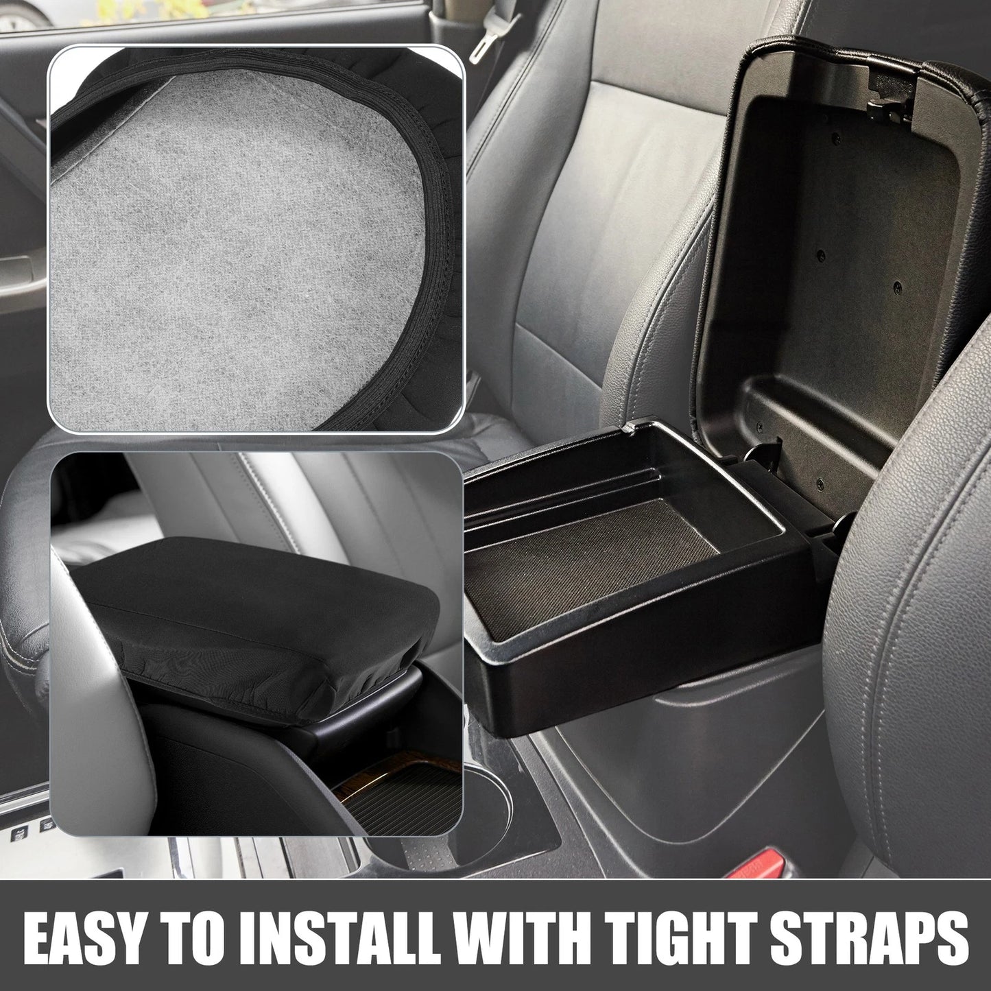Center Console Armrest Cover for Nissan Altima (2007–2012) Black