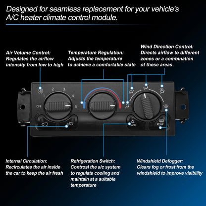 A/C Heater Climate Control Switch Module for Chevrolet Silverado (No. 599-218)