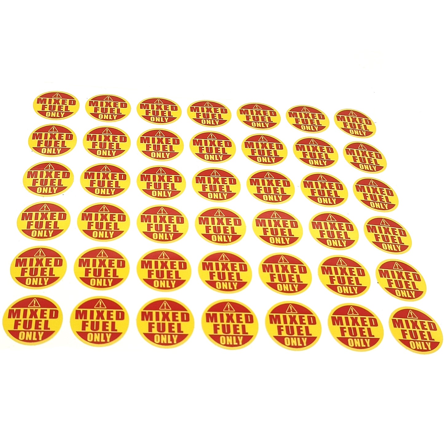 42 Pcs Fuel Only Round Stickers for Automotive Use