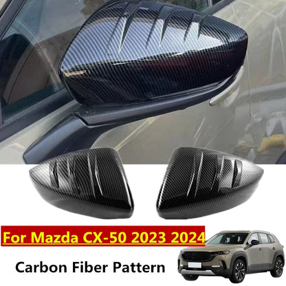 ABS Carbon Fiber Side Rearview Mirror Cover Cap for Mazda CX-50 (2023–2024)