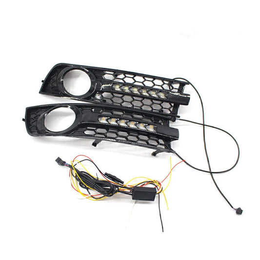 DRL Turn Signal Fog Light Covers for Audi A4 B6 Sedan (2001-2005)