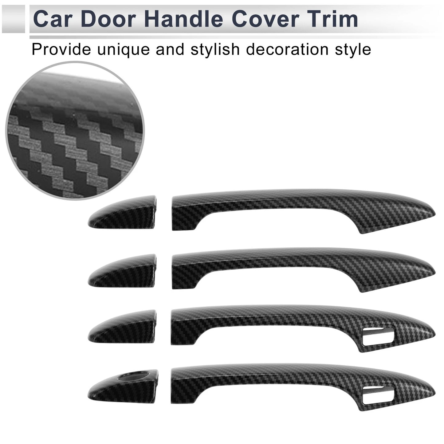 Door Handle Cover for Toyota Prius (2010–2023) Carbon Fiber Black