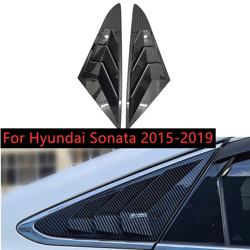 Carbon Fiber Window Louver Trim Cover for Hyundai Sonata (2015–2019)