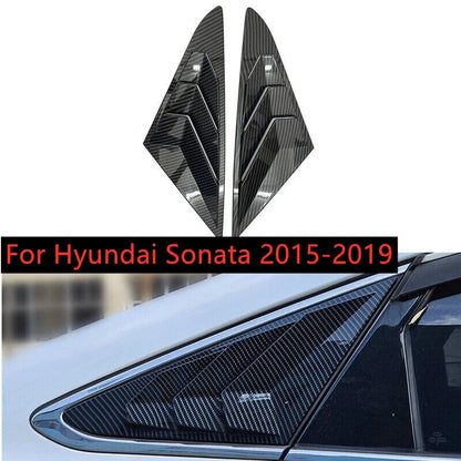 Carbon Fiber Window Louver Trim Cover for Hyundai Sonata (2015–2019)