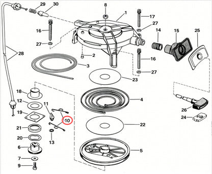 Spring Plate for BRP Johnson Evinrude 20-30 HP (1985–2005)