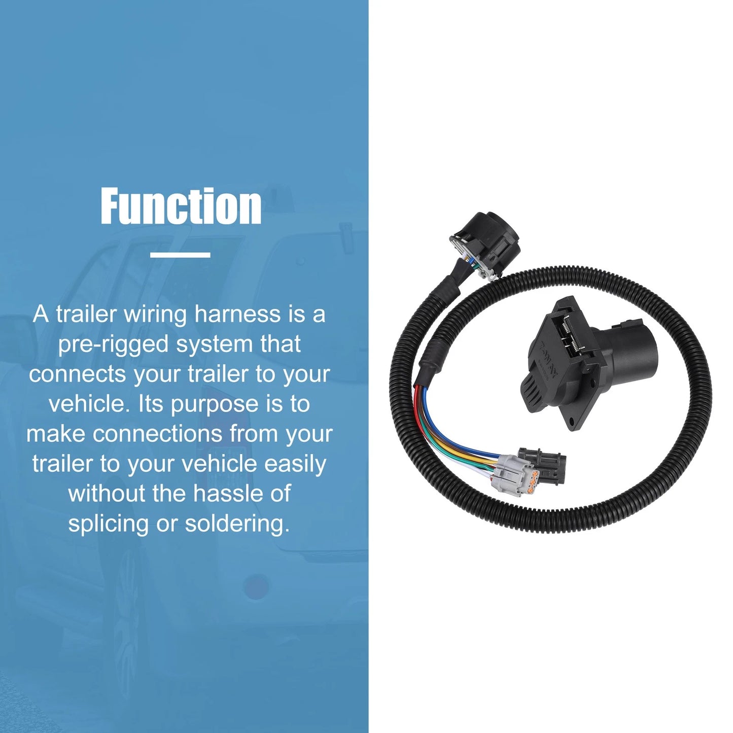 Set of 7-Way Tow Harness for Nissan Frontier (2005–2022), Xterra (2005–2015)