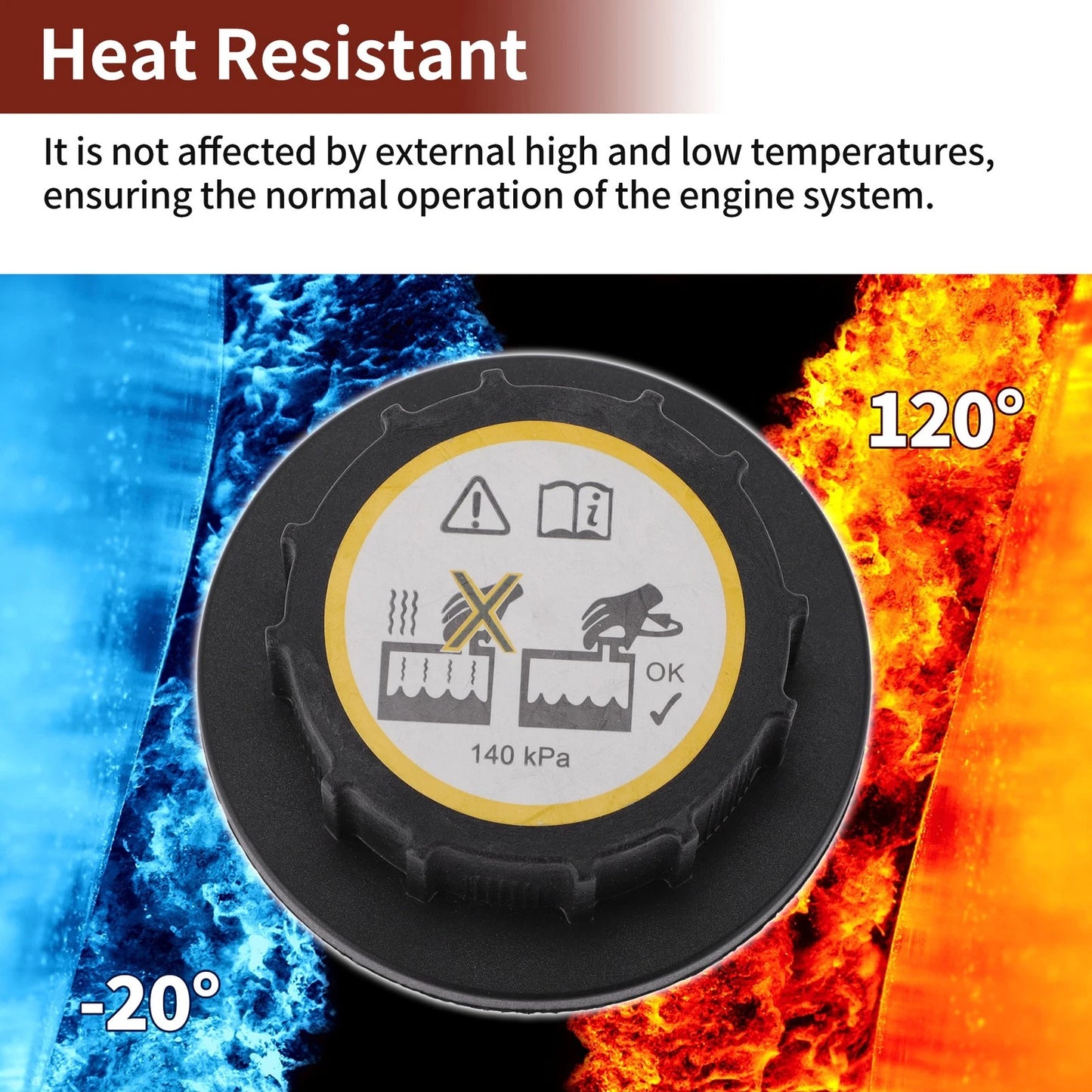Coolant Cap for Land Rover Range Rover (2010–2022) No.LR010965 Black