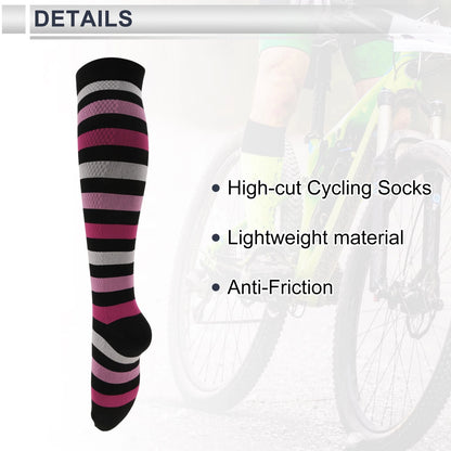 Cycling Socks Anti-friction Size L-XL Black Light Purple