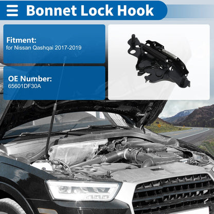 Hood Latch Assembly for Nissan Qashqai (2017–2019) No. 65601DF30A