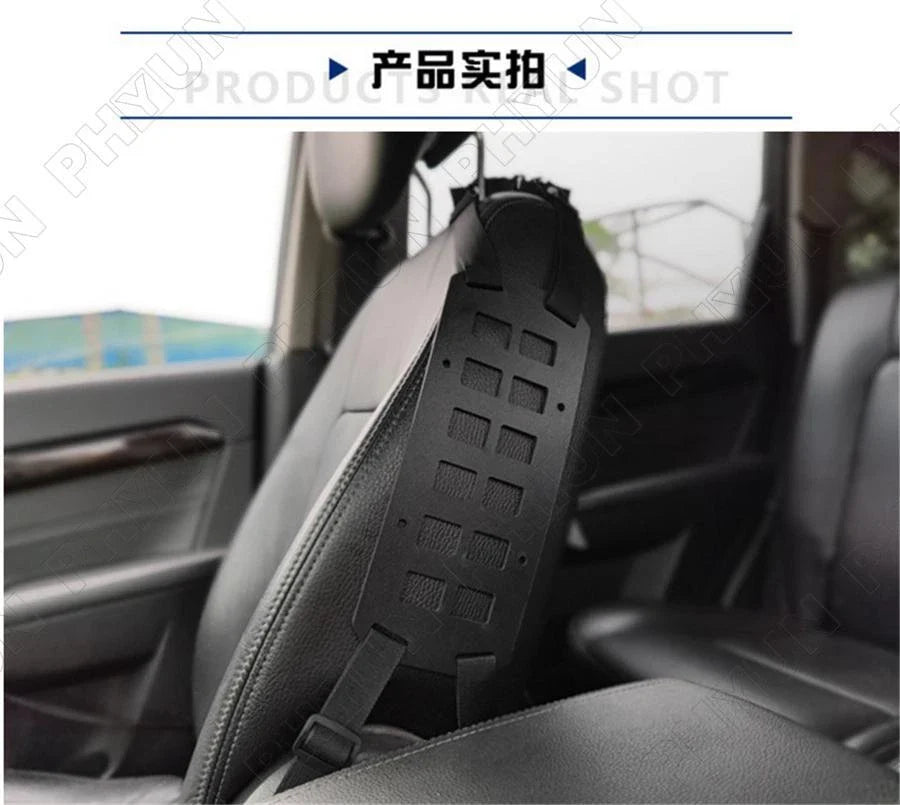 MOLLE Panel Organizer Storage Bag for Universal Black Tactical Car Seat Back