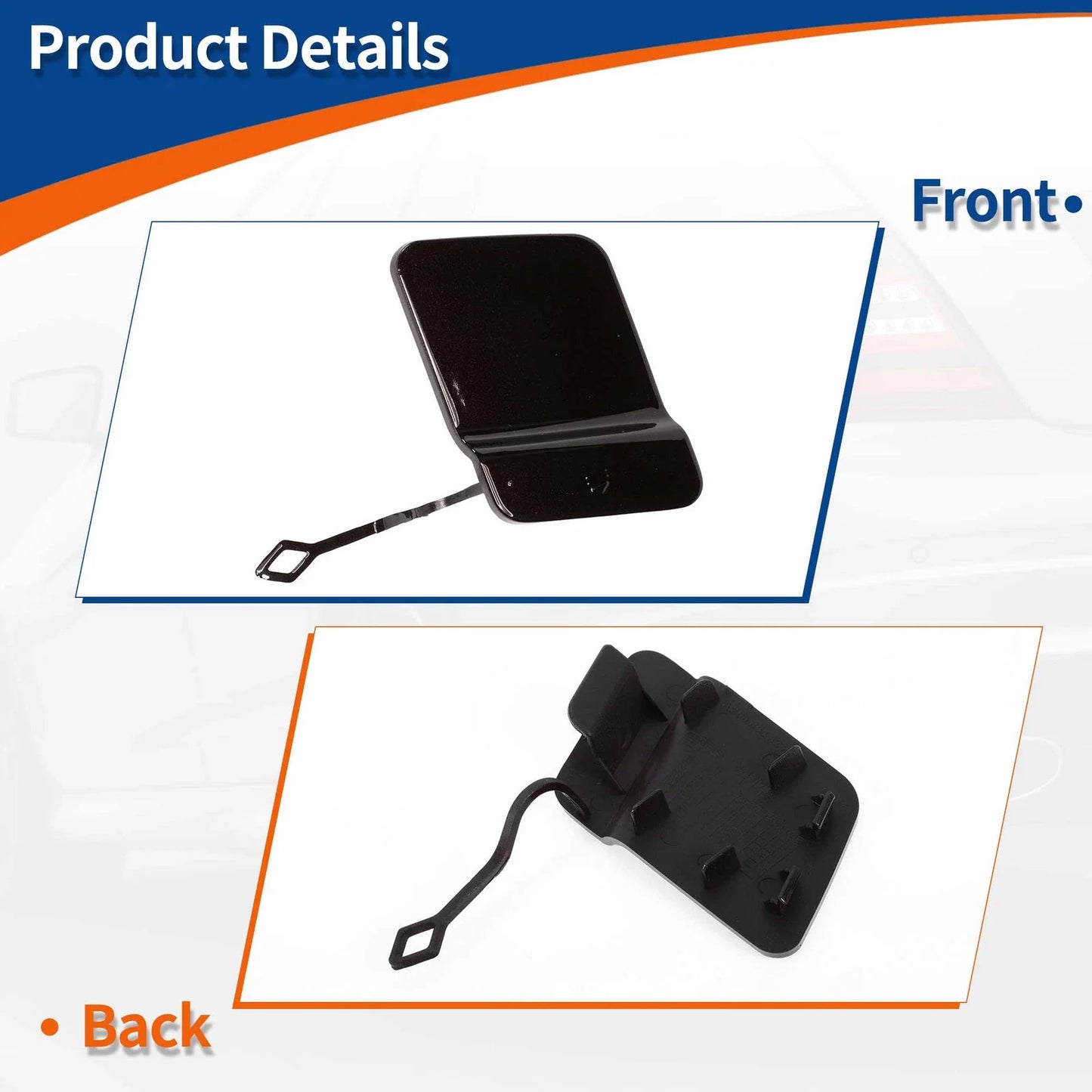 Rear Tow Hook Cover for Mercedes-Benz X204 2010-2012 - Brown