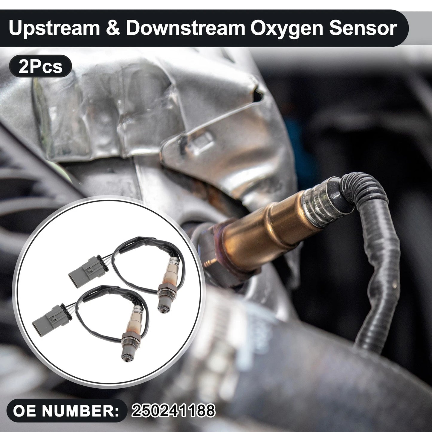 2X Upstream Downstream Oxygen Sensor for Chevrolet Cruze L4 1.4L (2011–2016) No. 250241188