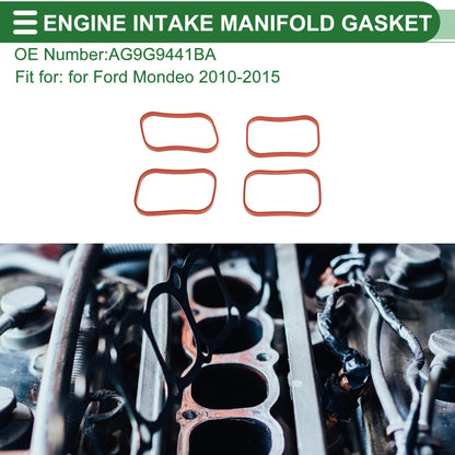 Set of 4 Engine Intake Manifold Gaskets for Ford Mondeo (2010–2015) No.AG9G9441BA