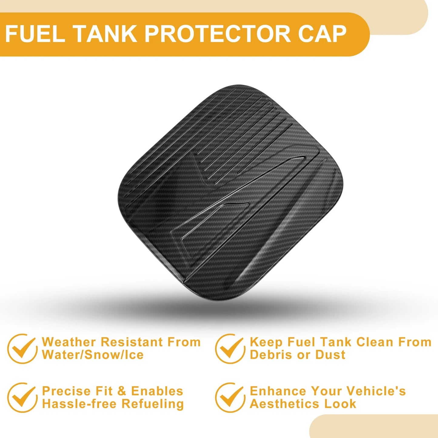 Fuel Tank Door Cap for Nissan Altima (2019–2025) Carbon Fiber Black
