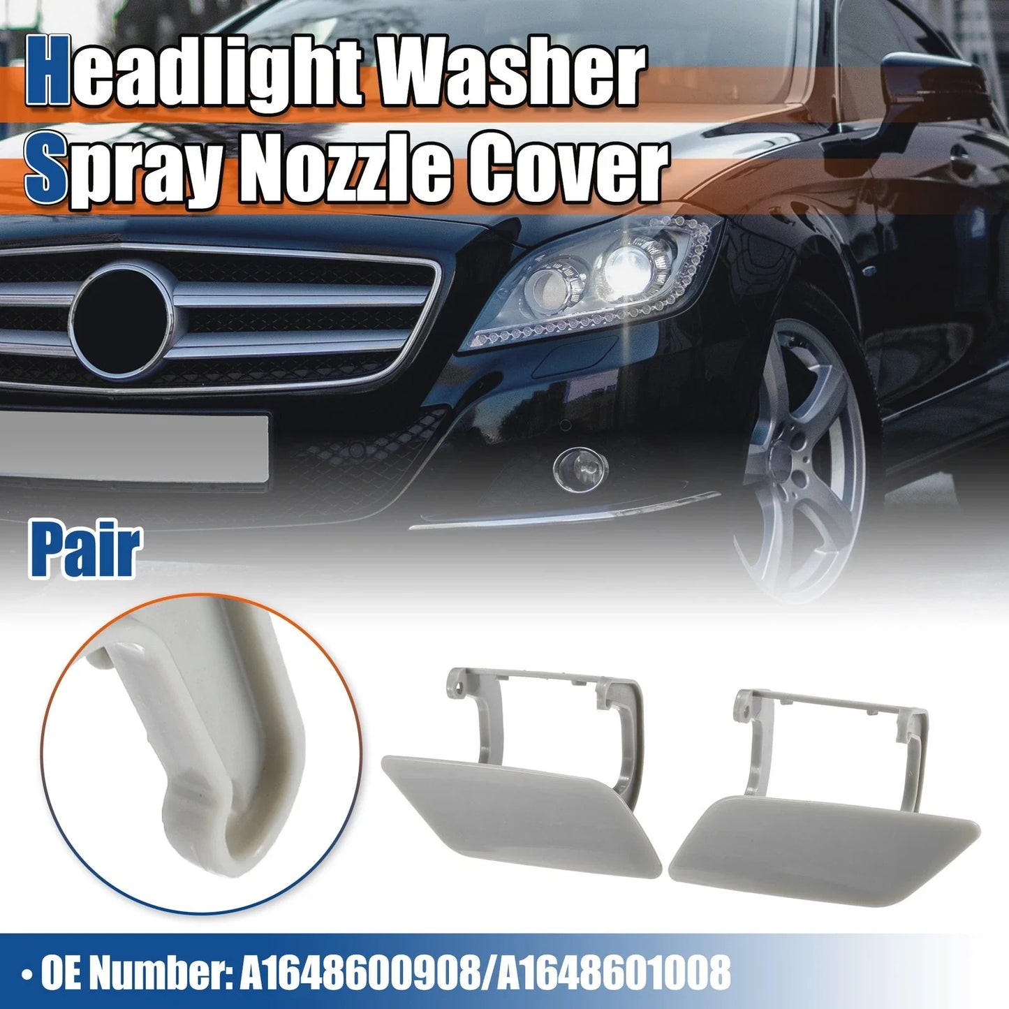 Front Left Headlight Washer Spray Nozzle for Mercedes (A-Class 2005-2012)