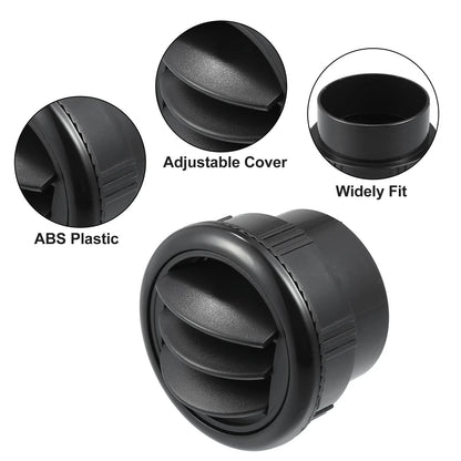 69mm Black AC Air Conditioning Vent Outlet for RV Bus Boat Yacht Caravan