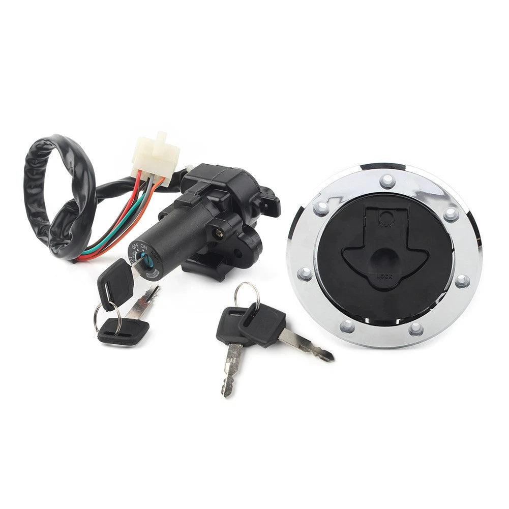 Fuel Gas Cap Ignition Switch Lock Set for Kawasaki Ninja ZX6R (2000–2002) ZX7R ZX9R