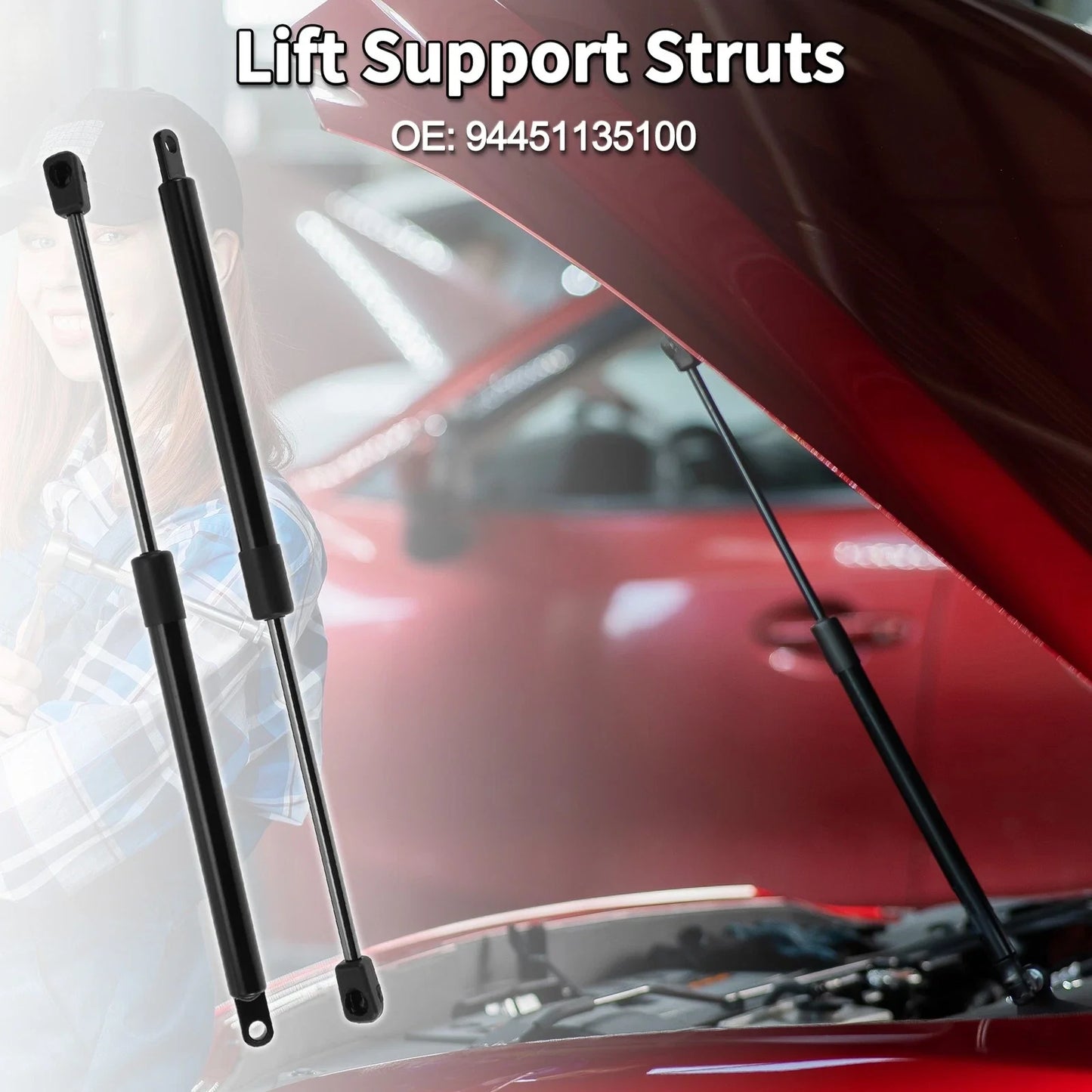 Hood Lift Supports Struts for Porsche 924 (1977-1982)