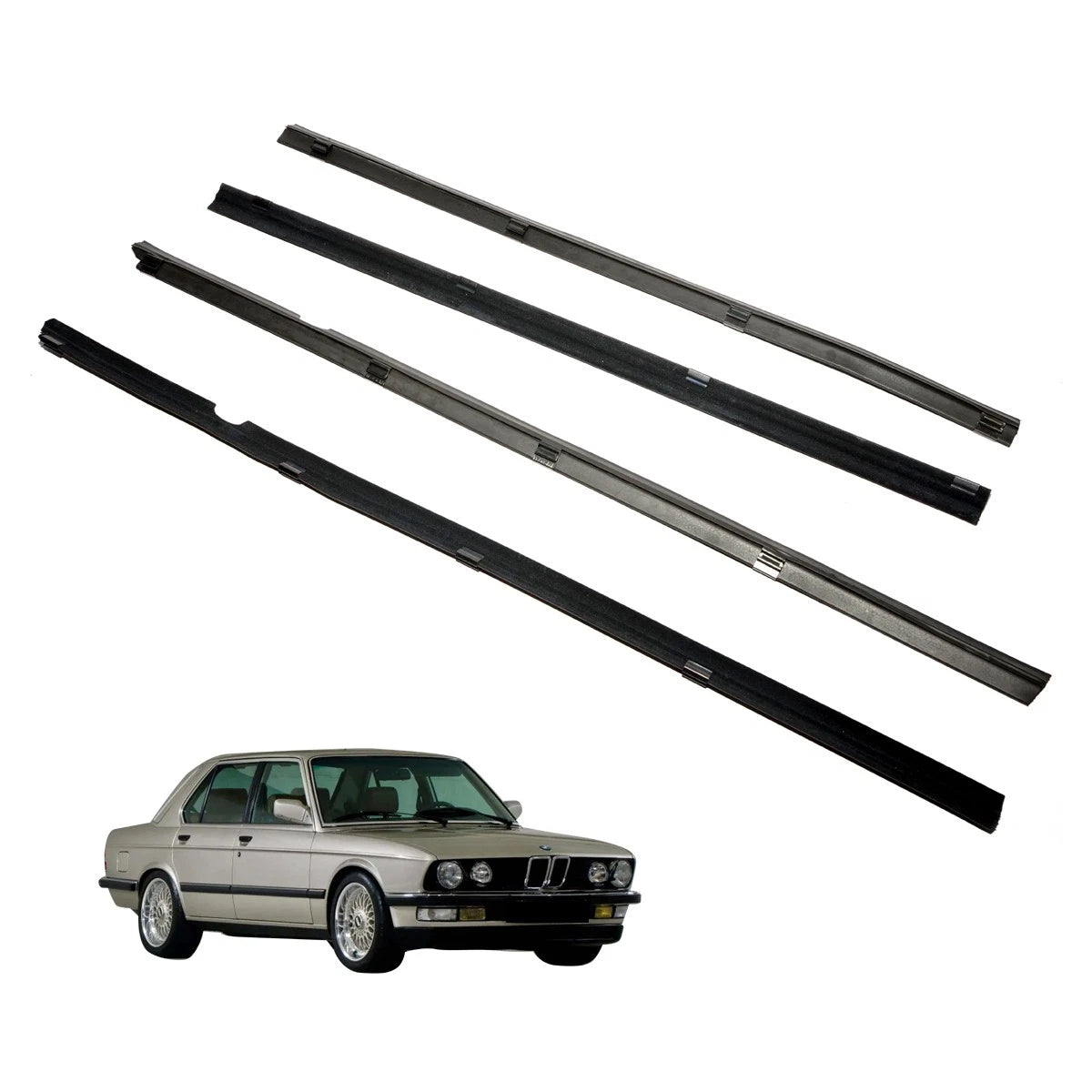 Set of 4 Door Belt Weatherstrip for BMW 5 Series E28 (1982–1988)