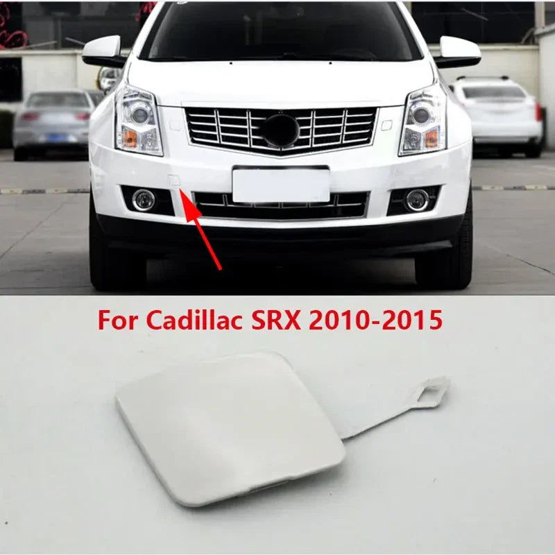 White Front Right Bumper Tow Hook Eye Cover Cap for Cadillac SRX (2010–2015)