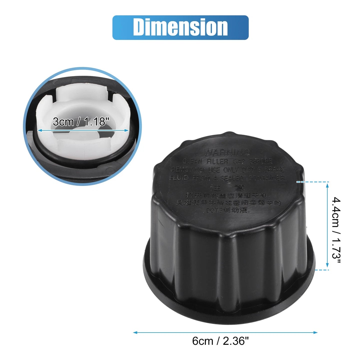 Brake Master Cylinder Cap Cover No.GJ6A-43-55Y for Mazda 6 (2002–2008)