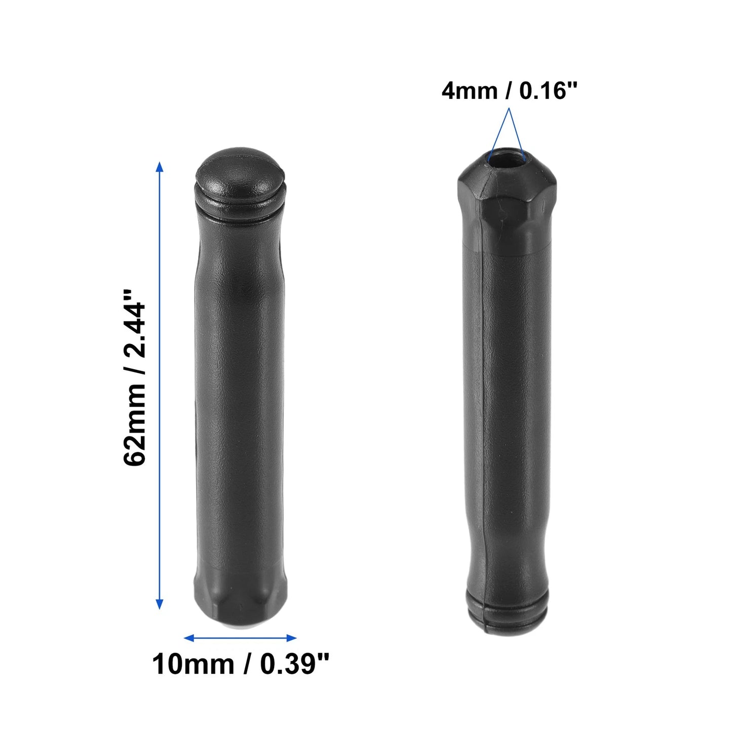 2pcs Door Lock Rod Knob Black for Honda Civic Si (2002–2005) No.72137-SP0-003ZA