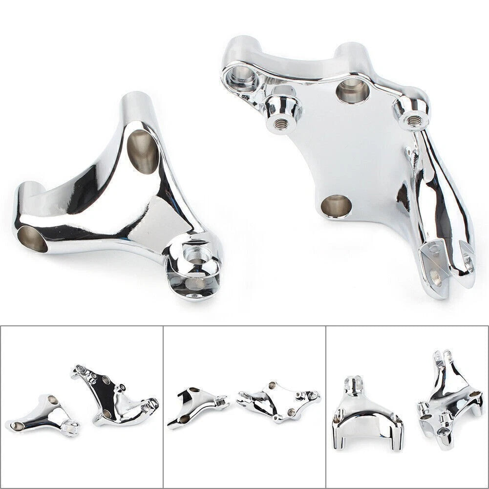 1" Handlebar Mount Clamps Riser for Harley Dyna Softail Touring