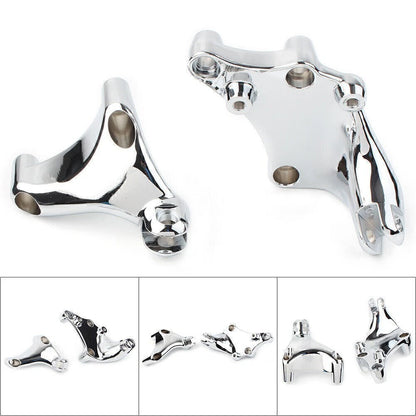 1" Handlebar Mount Clamps Riser for Harley Dyna Softail Touring