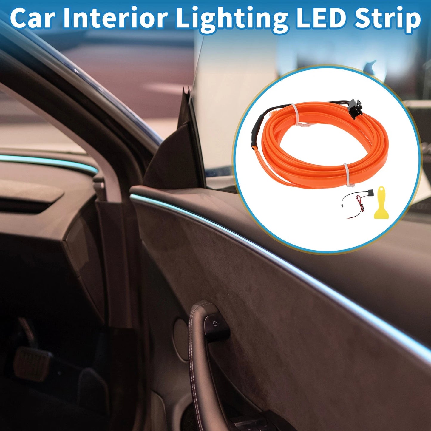 2m LED Neon Wire Lighting for Universal Car Decoration (12V)