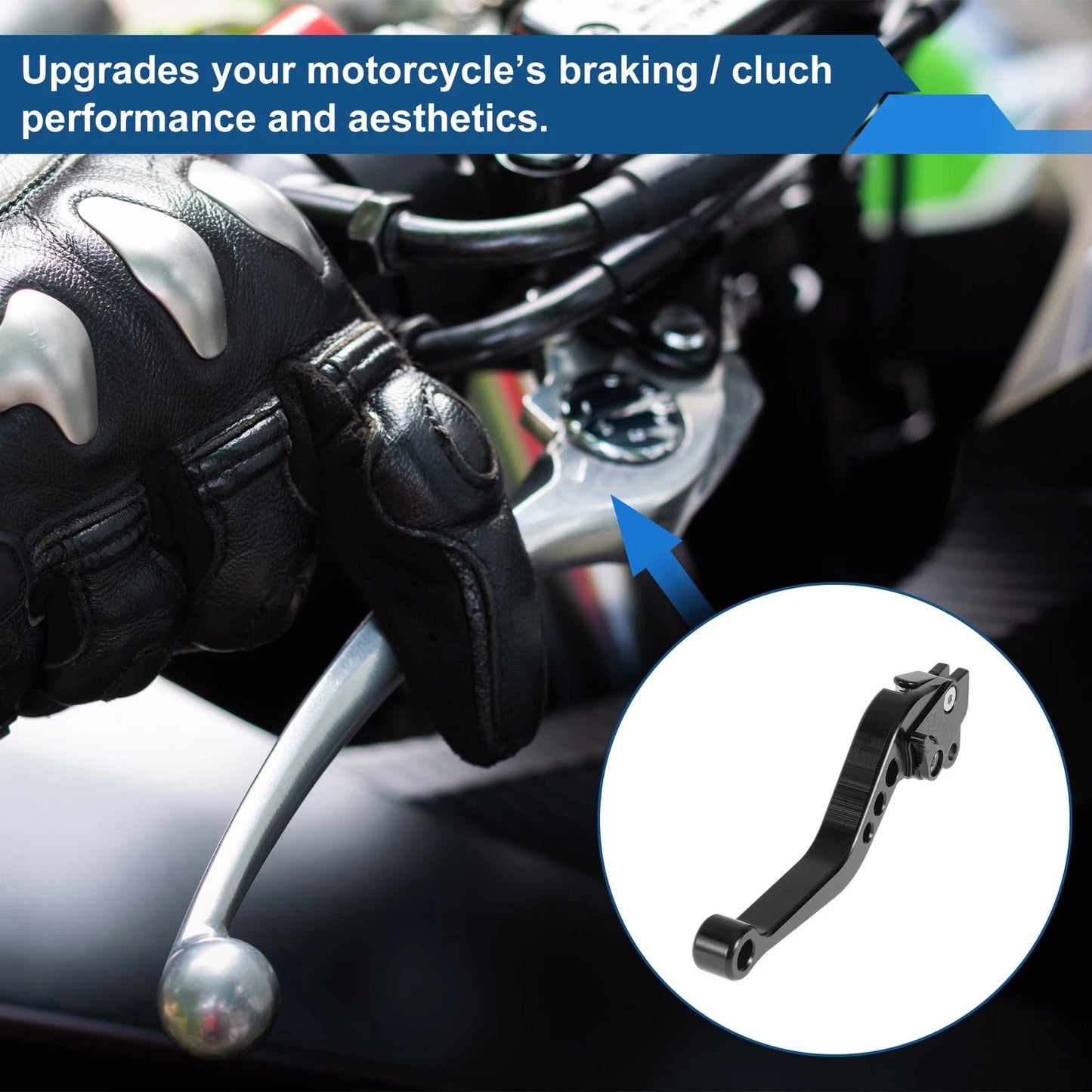 Adjustable Short Brake Clutch Lever Set for Yamaha YFZ 450 (2003–2006) Black