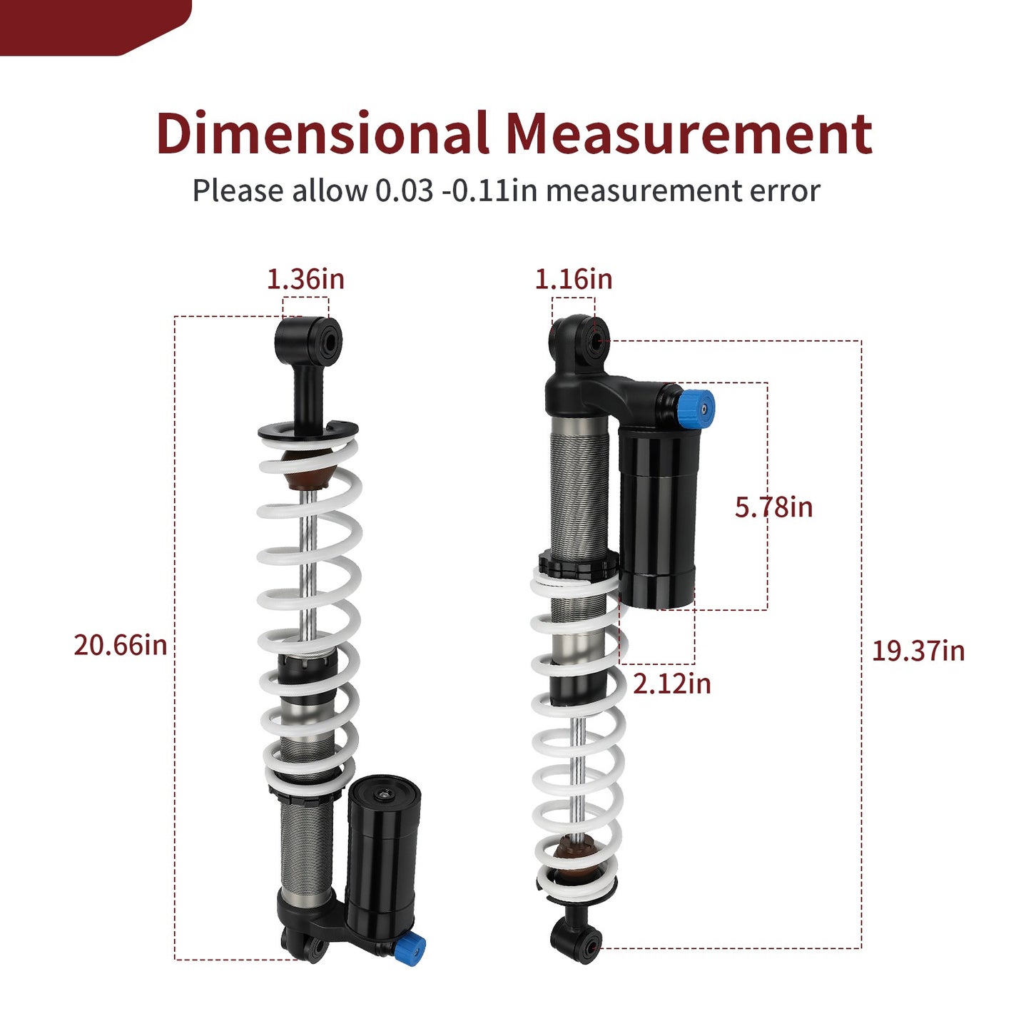 Set of 2 Rear Shock Absorbers for Polaris Sportsman XP 1000 (2015–2025)