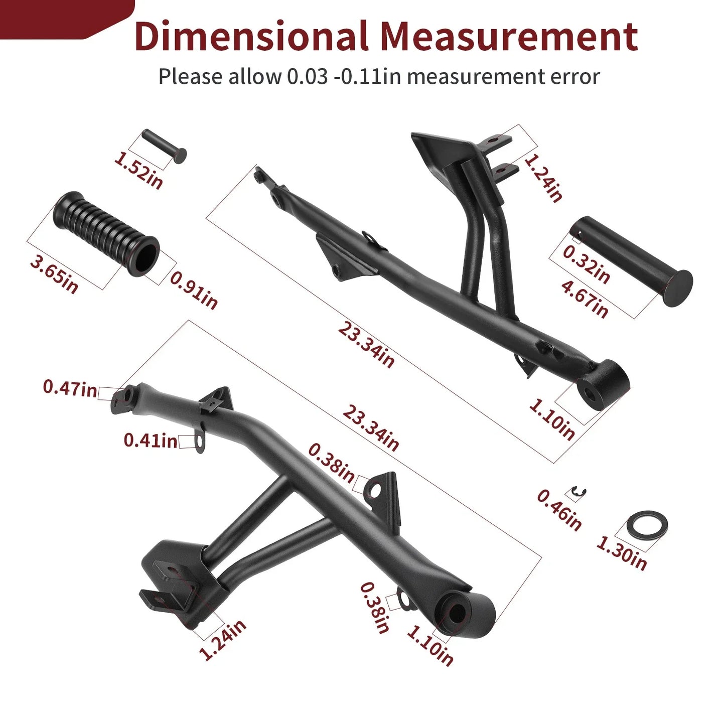Passenger Foot Peg Set for Kawasaki Vulcan S EN650 (2015–2024)