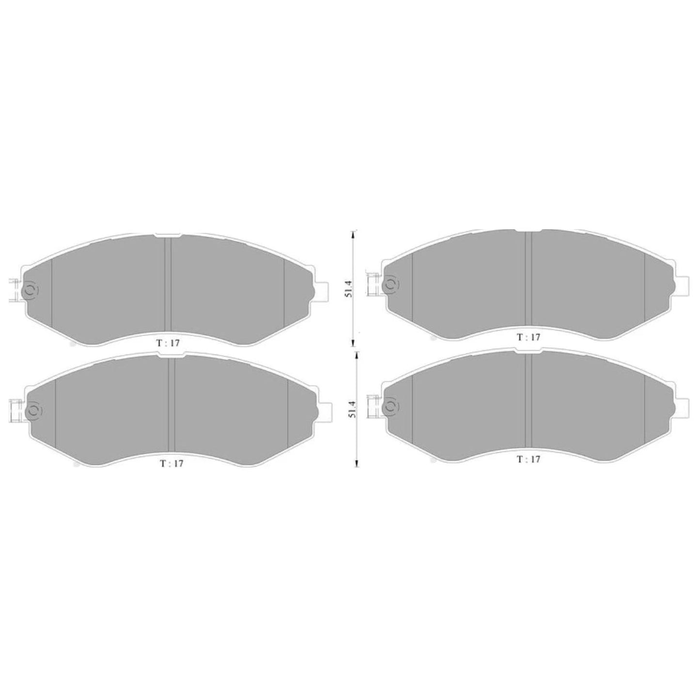 Front Disc Brake Pad Set for Holden Epica (2007–2011)