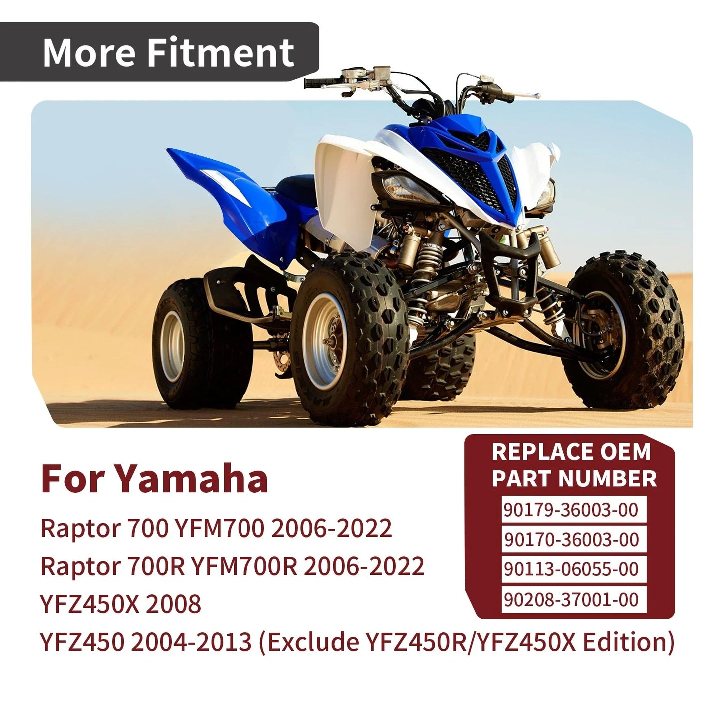 Rear Axle Lock Nut & 46mm Nut Wrench Kit for Yamaha YFZ450X (2009–2011)
