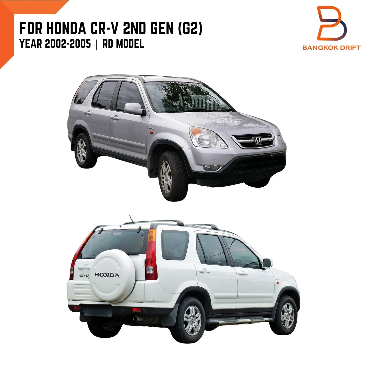 Matte Black Front Mesh Grille Garnish for Honda CR-V (2002-2006)